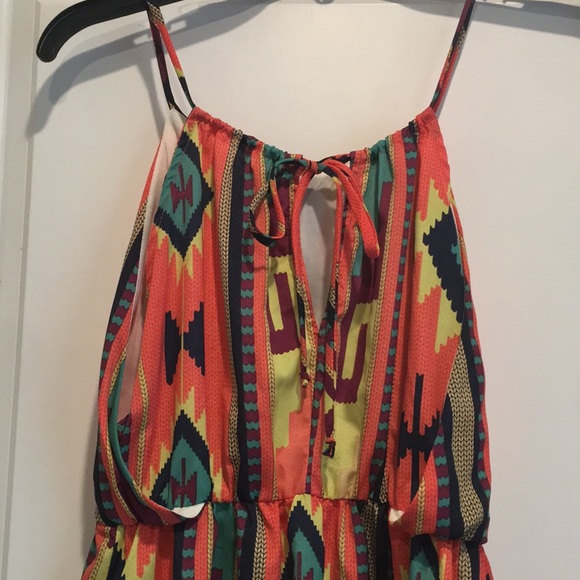 Multi color Aztec print dress - Picture 2 of 4